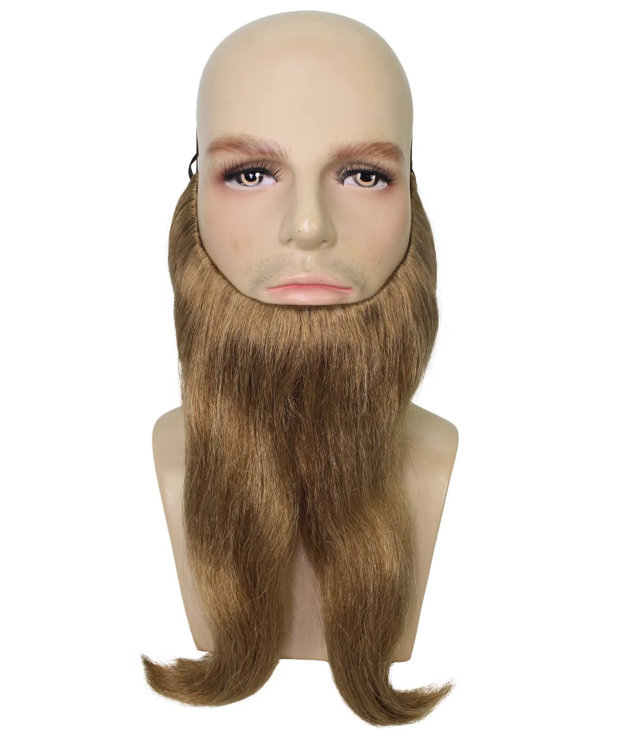 Adult Men's Brown Forked Wizard Beard | Perfect for Halloween | Flame-retardant Synthetic Fiber