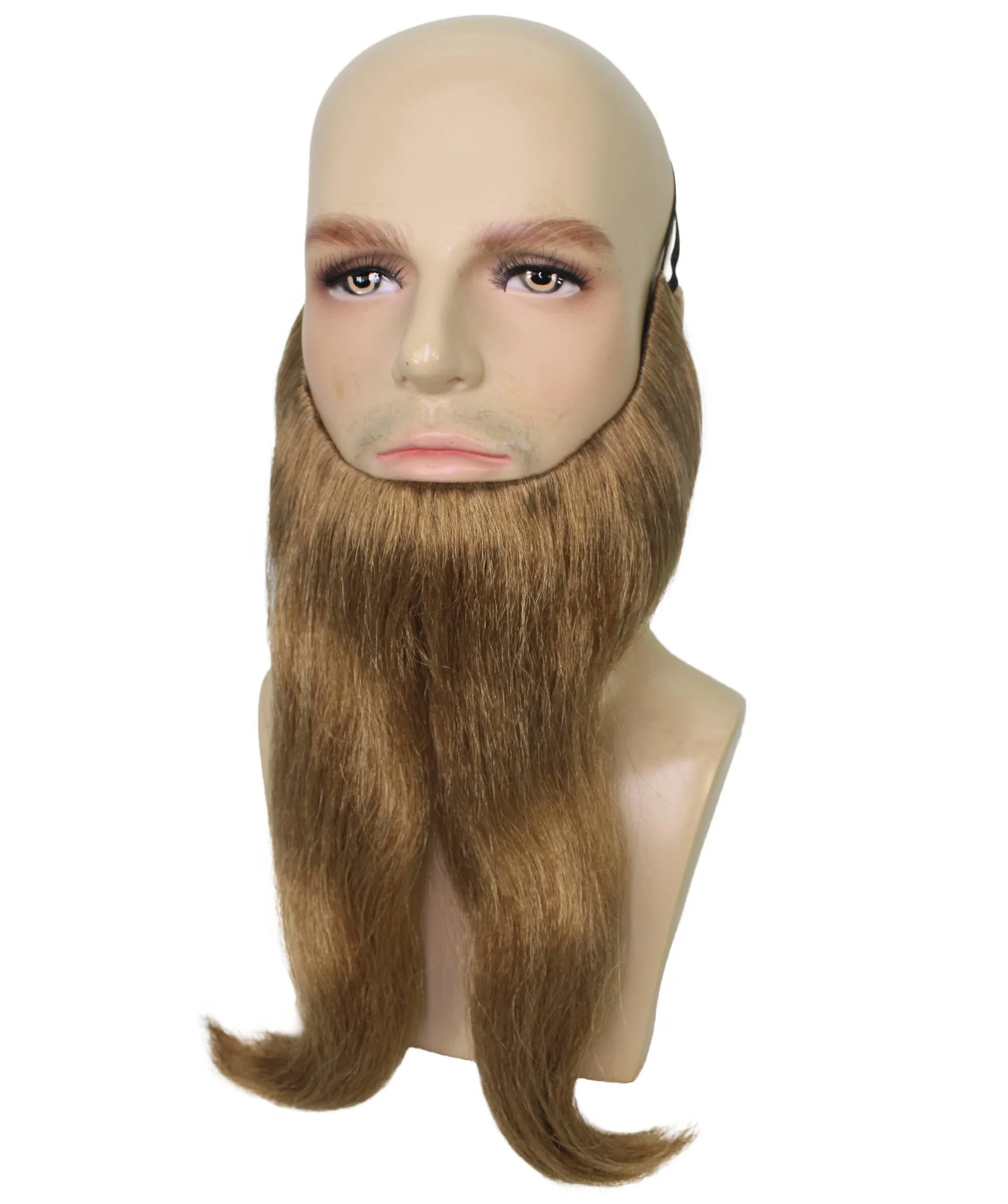 Adult Men's Brown Forked Wizard Beard | Perfect for Halloween | Flame-retardant Synthetic Fiber