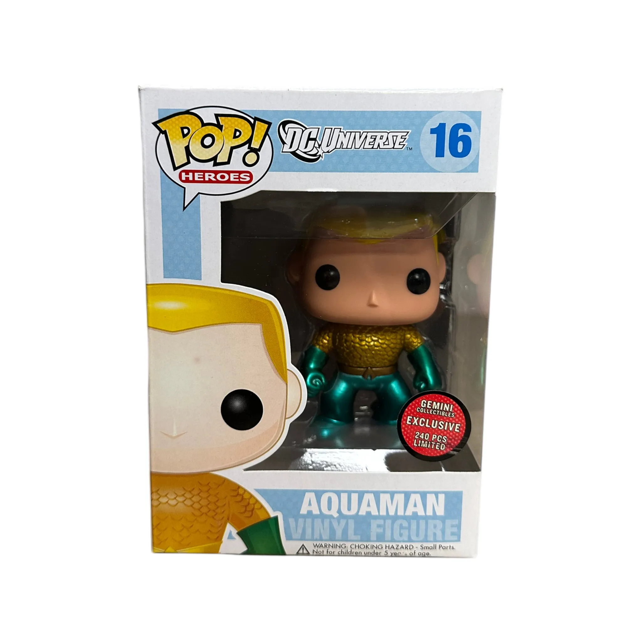 Aquaman #16 (Metallic) Funko Pop! - DC Universe - Gemini Collectibles Exclusive LE240 Pcs - Condition 7/10