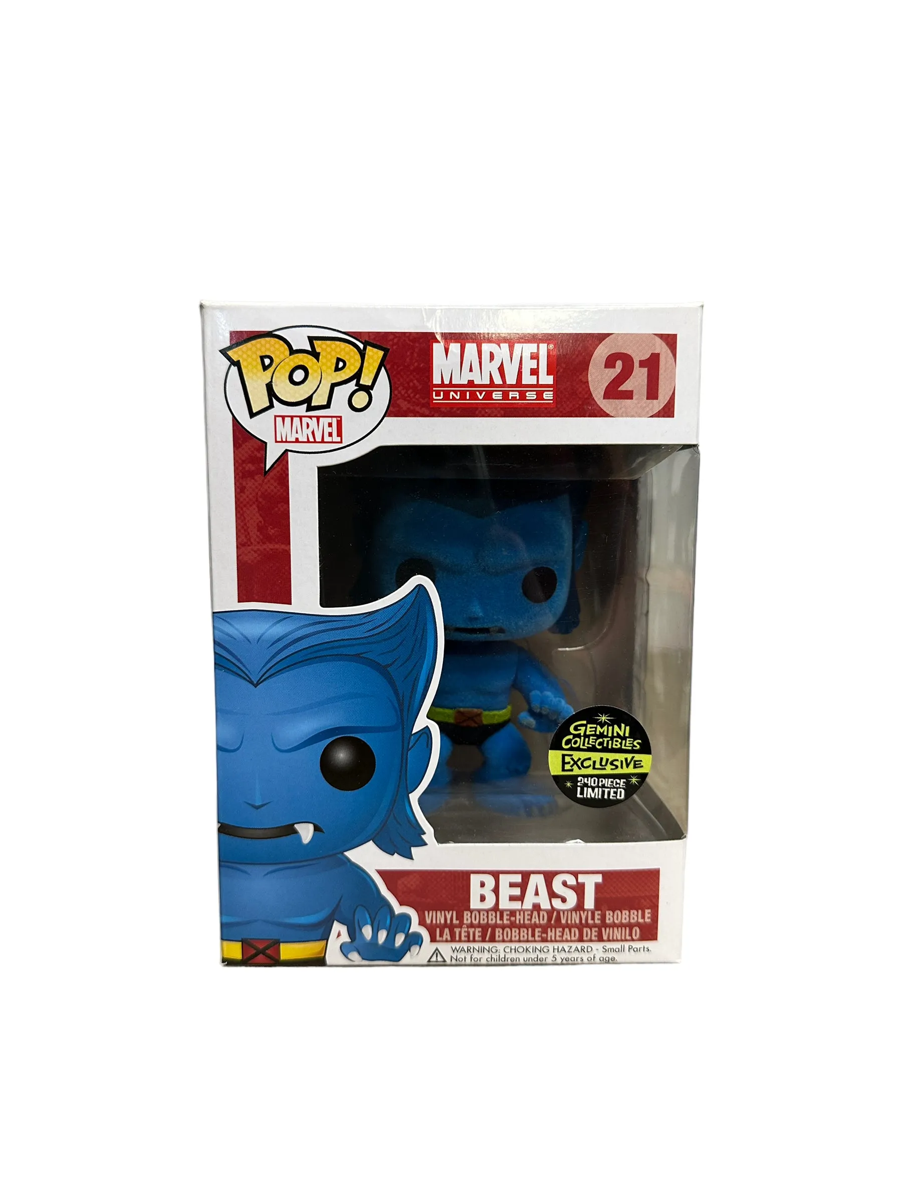 Beast #21 (Flocked) Funko Pop! - Marvel Universe - Gemini Collectibles Exclusive LE240 Pcs - Condition 7/10