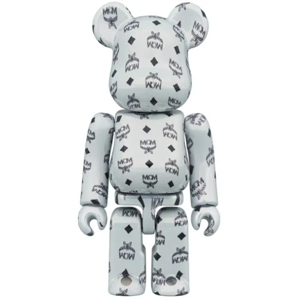 BE@RBRICK MCM WHITE CHROME Ver. 100％ & 400％
