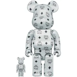 BE@RBRICK MCM WHITE CHROME Ver. 100％ & 400％