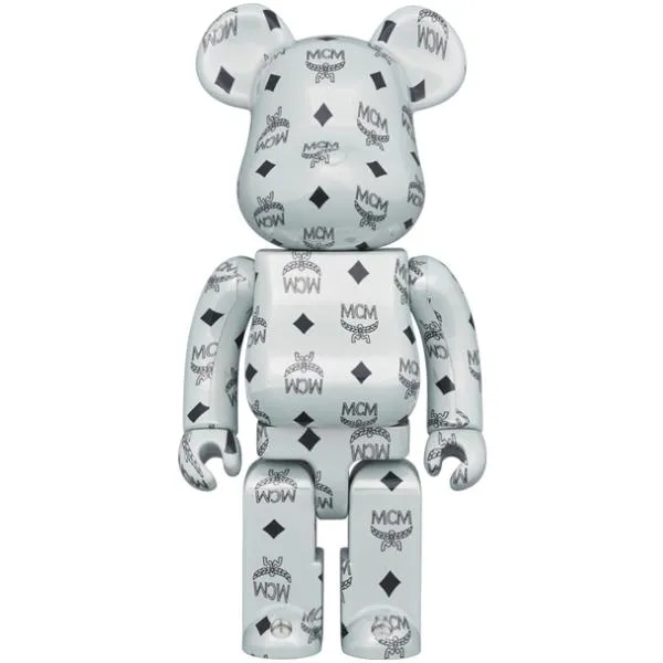 BE@RBRICK MCM WHITE CHROME Ver. 100％ & 400％