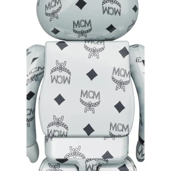 BE@RBRICK MCM WHITE CHROME Ver. 100％ & 400％