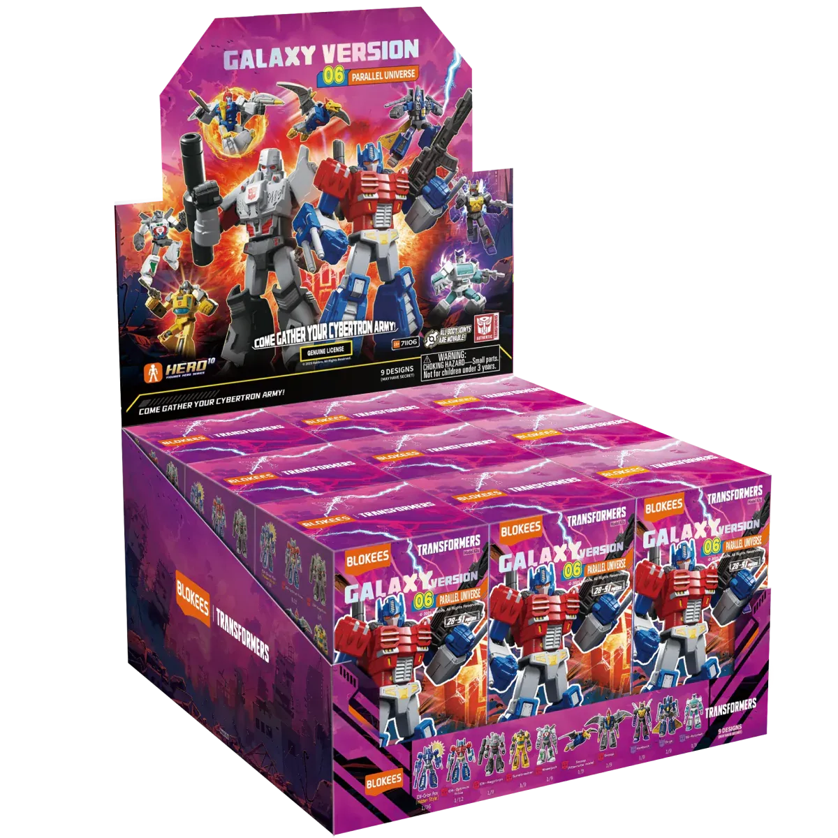 Blokees Transformers Galaxy Version 6 Mini Model Case (Complete Box Set of 9)
