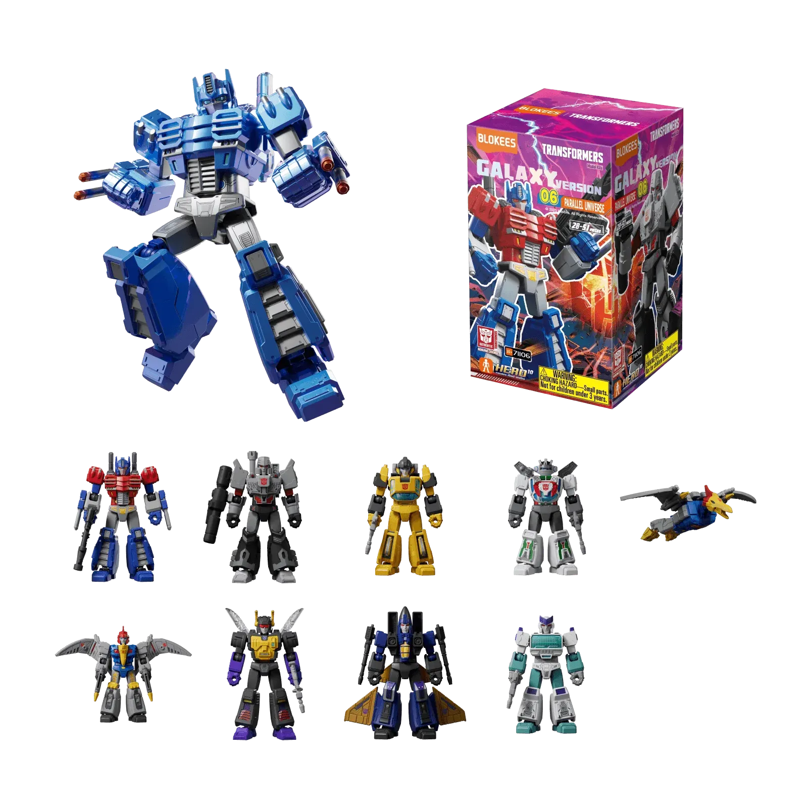 Blokees Transformers Galaxy Version 6 Mini Model Case (Complete Box Set of 9)