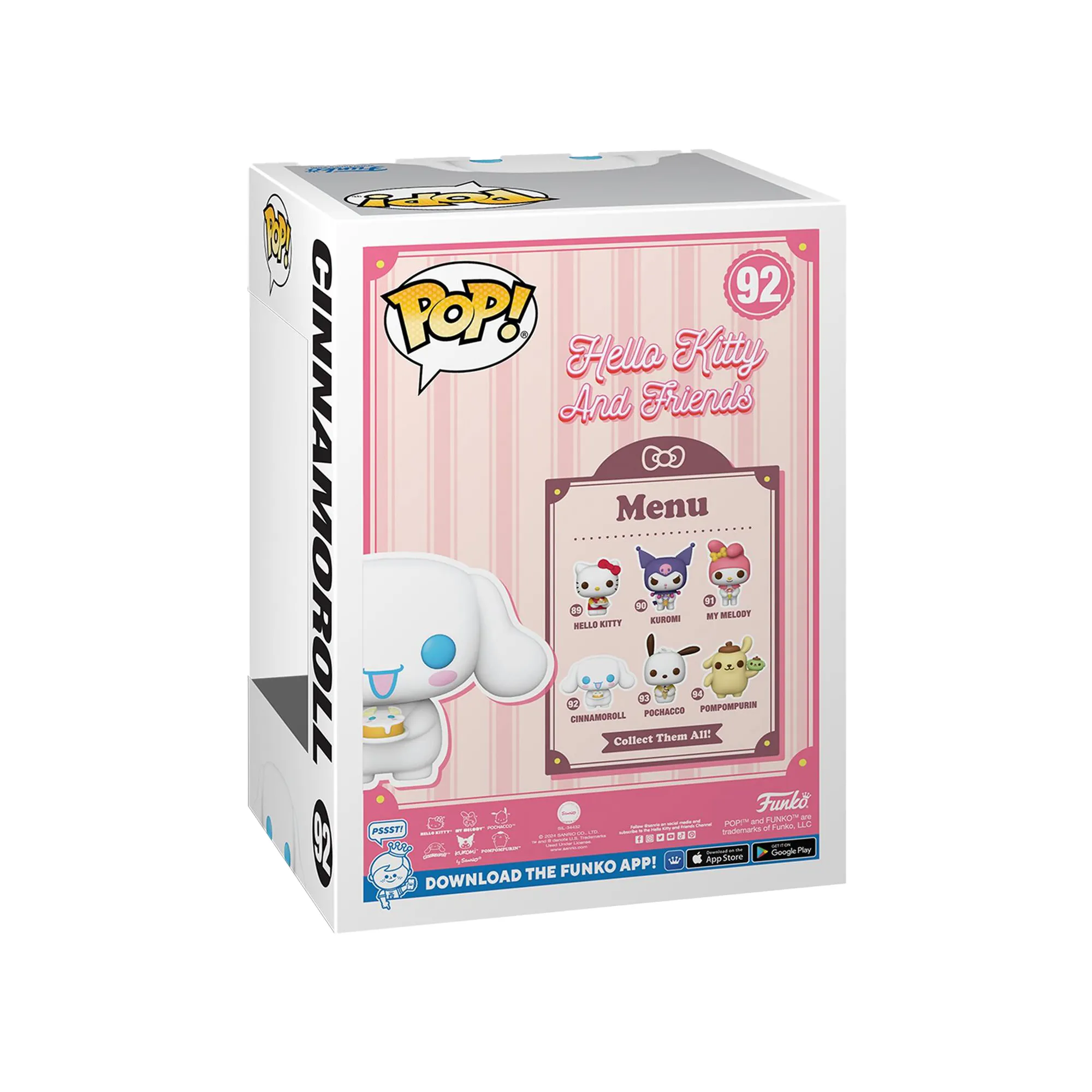 Cinnamoroll Funko Pop! (No. 92 Hello Kitty and Friends Series)
