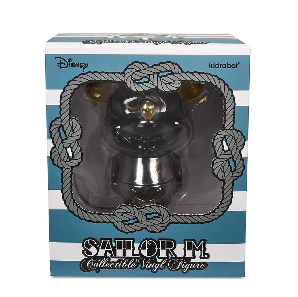 Disney Mickey Mouse "Sailor M." Collectible Vinyl Figure by Pasa - Exclusive Black and Gold Edition