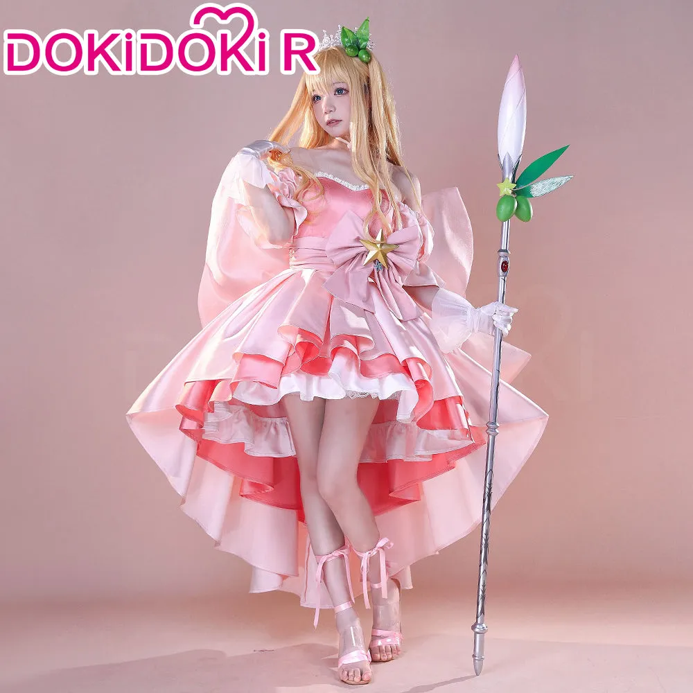 DokiDoki-R Anime Kamichama Karin Cosplay Hanazono Karin Costume Pink Dress