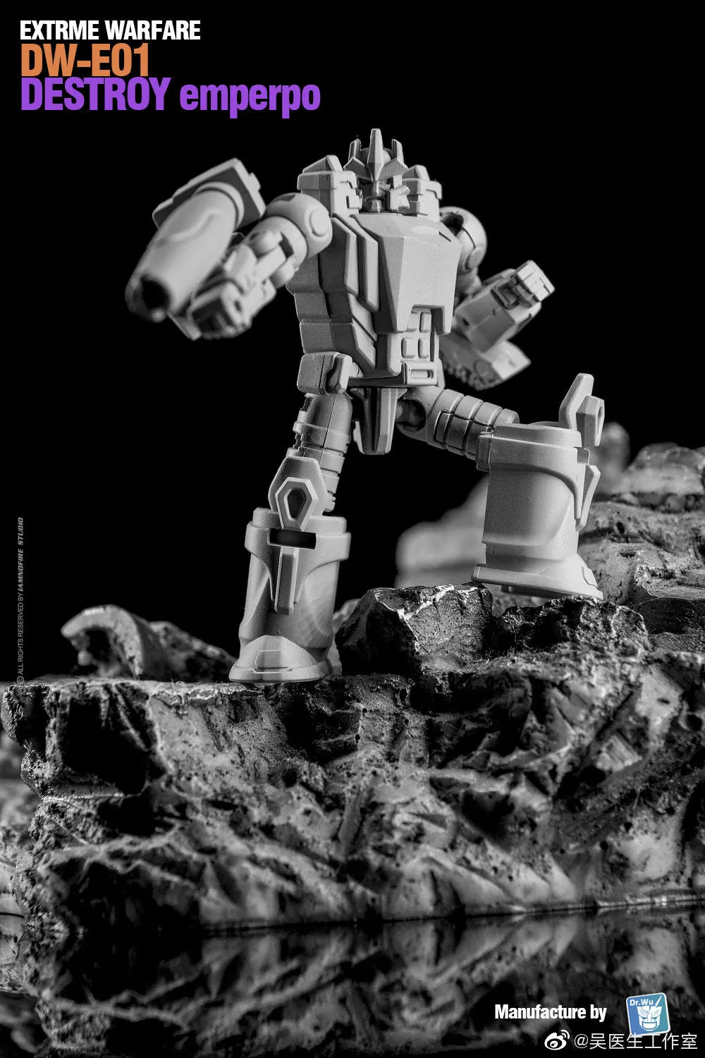 Dr.Wu & Mechanic Studio Extreme Warfare DW-E01 Destroy Emperpo (Galvatron) / DW-E02  Monitor Officer (Soundwave) Legends Class fit to Earthrise Titan Class 2 in 1 set 6cm / 4.6"