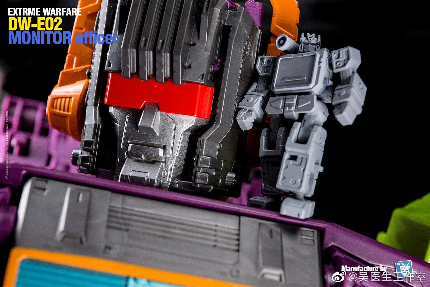 Dr.Wu & Mechanic Studio Extreme Warfare DW-E01 Destroy Emperpo (Galvatron) / DW-E02  Monitor Officer (Soundwave) Legends Class fit to Earthrise Titan Class 2 in 1 set 6cm / 4.6"
