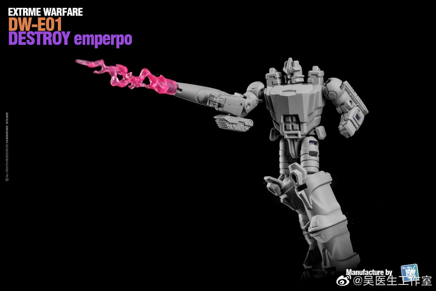 Dr.Wu & Mechanic Studio Extreme Warfare DW-E01 Destroy Emperpo (Galvatron) / DW-E02  Monitor Officer (Soundwave) Legends Class fit to Earthrise Titan Class 2 in 1 set 6cm / 4.6"