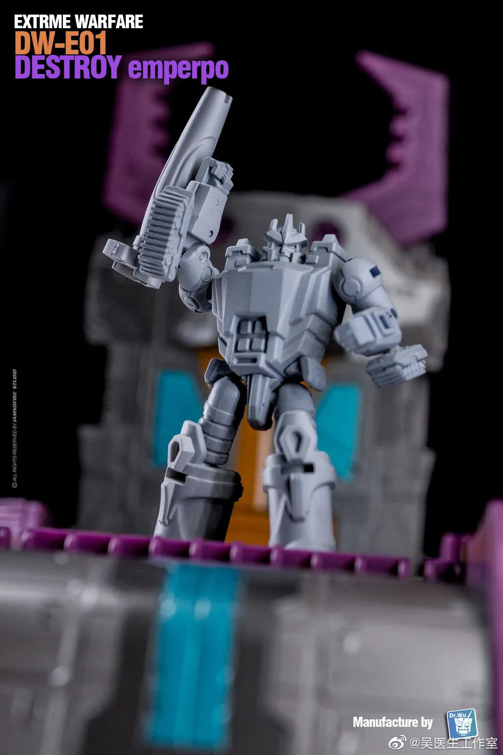 Dr.Wu & Mechanic Studio Extreme Warfare DW-E01 Destroy Emperpo (Galvatron) / DW-E02  Monitor Officer (Soundwave) Legends Class fit to Earthrise Titan Class 2 in 1 set 6cm / 4.6"