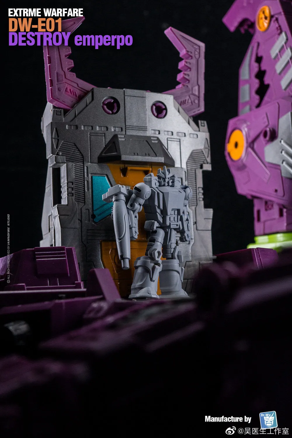 Dr.Wu & Mechanic Studio Extreme Warfare DW-E01 Destroy Emperpo (Galvatron) / DW-E02  Monitor Officer (Soundwave) Legends Class fit to Earthrise Titan Class 2 in 1 set 6cm / 4.6"