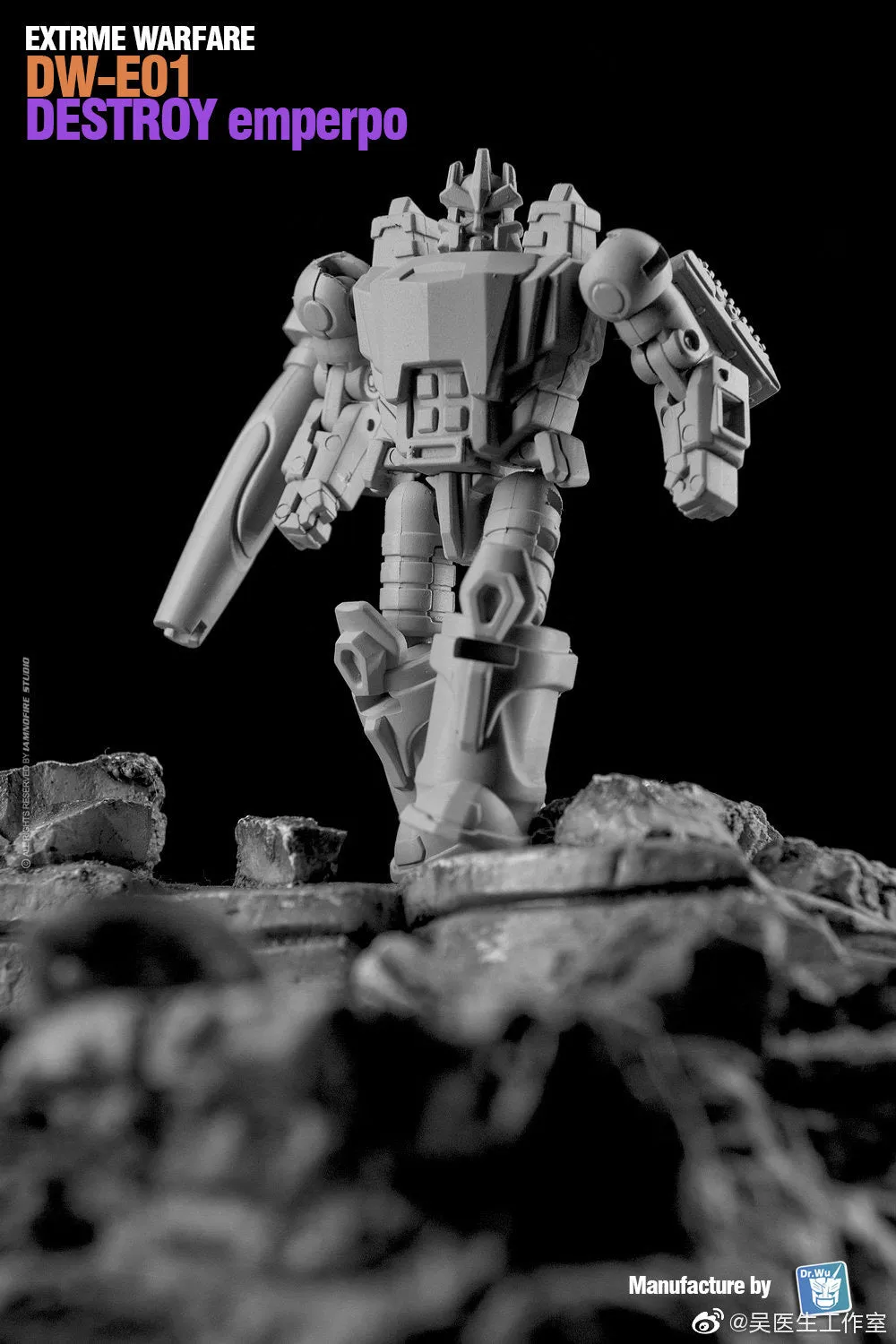 Dr.Wu & Mechanic Studio Extreme Warfare DW-E01 Destroy Emperpo (Galvatron) / DW-E02  Monitor Officer (Soundwave) Legends Class fit to Earthrise Titan Class 2 in 1 set 6cm / 4.6"
