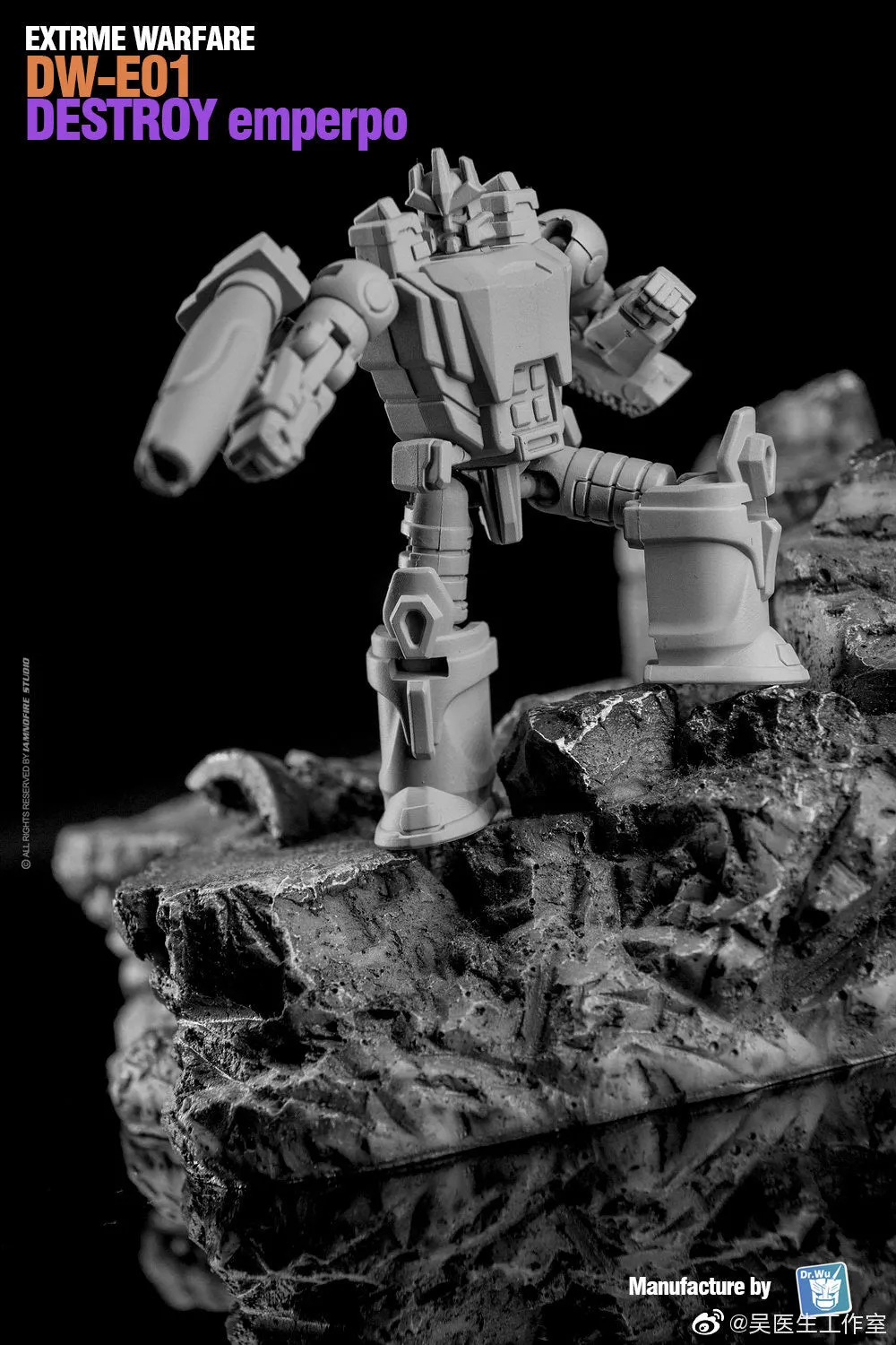 Dr.Wu & Mechanic Studio Extreme Warfare DW-E01 Destroy Emperpo (Galvatron) / DW-E02  Monitor Officer (Soundwave) Legends Class fit to Earthrise Titan Class 2 in 1 set 6cm / 4.6"