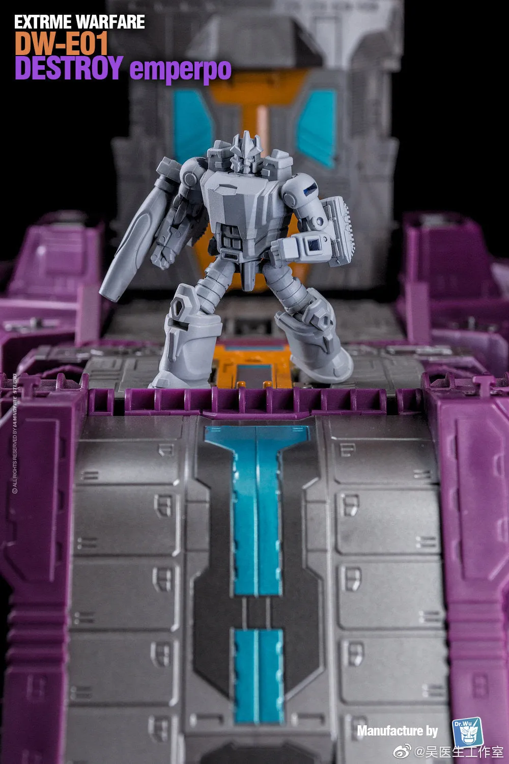 Dr.Wu & Mechanic Studio Extreme Warfare DW-E01 Destroy Emperpo (Galvatron) / DW-E02  Monitor Officer (Soundwave) Legends Class fit to Earthrise Titan Class 2 in 1 set 6cm / 4.6"