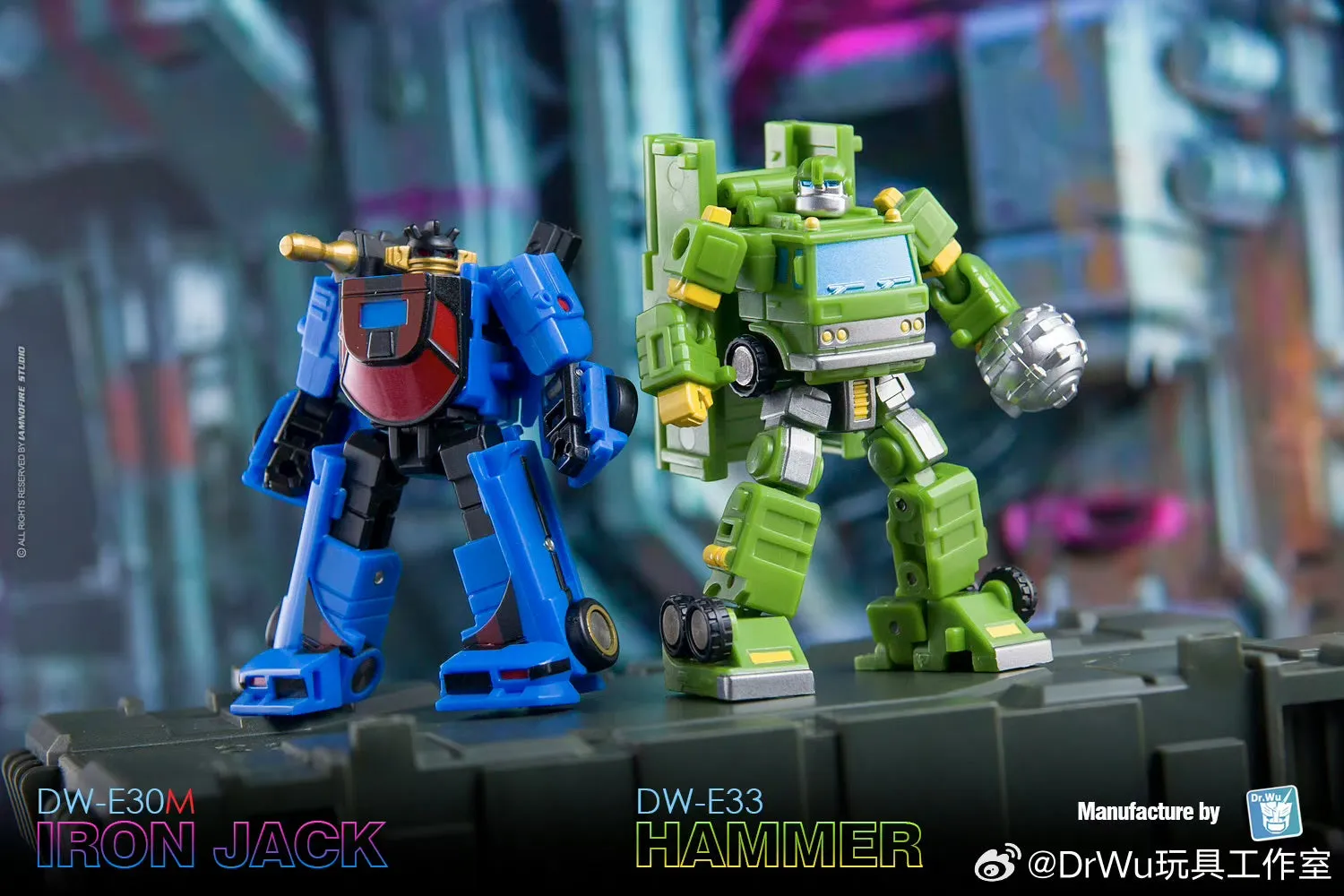 Dr.Wu & Mechanic Studio Extreme Warfare DW-E30M Iron Jack (Wheeljack SG Shattered Glass) / DW-E33 Hammer (Bulkhead)  2 in 1 set 4.5cm