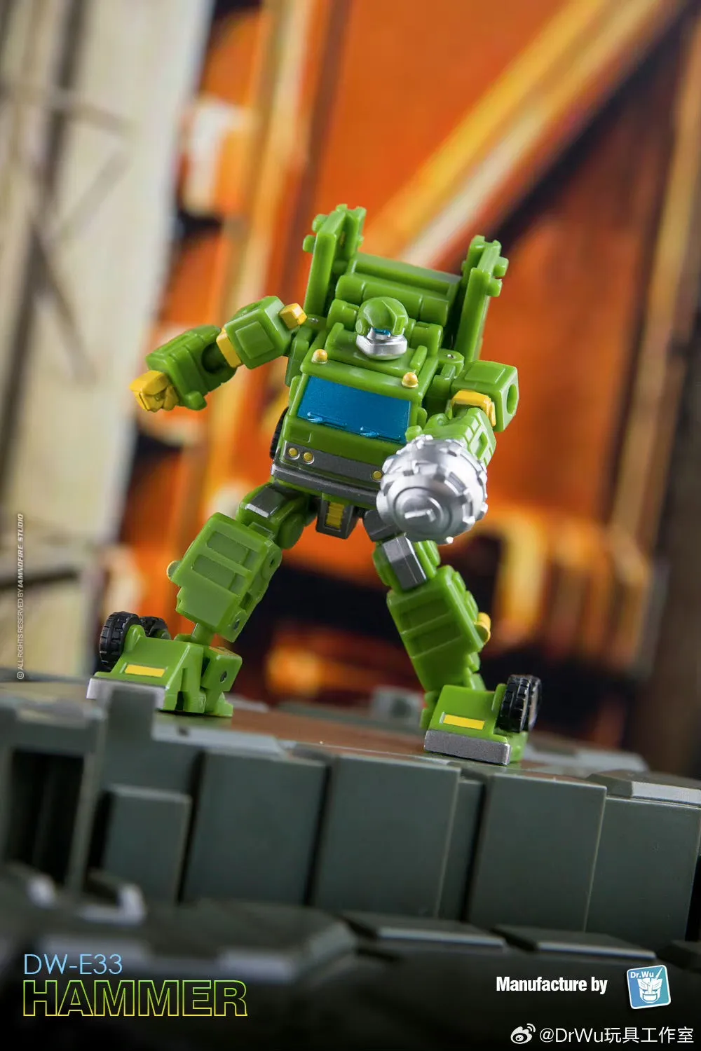 Dr.Wu & Mechanic Studio Extreme Warfare DW-E30M Iron Jack (Wheeljack SG Shattered Glass) / DW-E33 Hammer (Bulkhead)  2 in 1 set 4.5cm