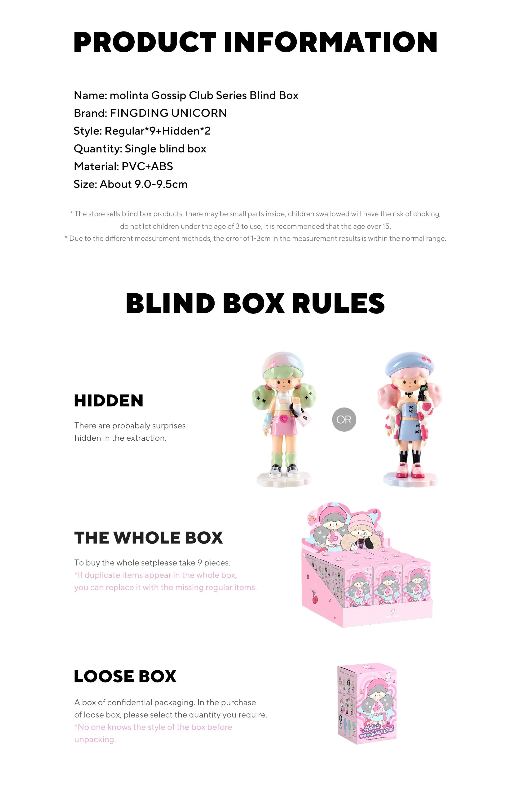 Finding Unicorn - Molinta Gossip Club Series Blind Box Finding Unicorn