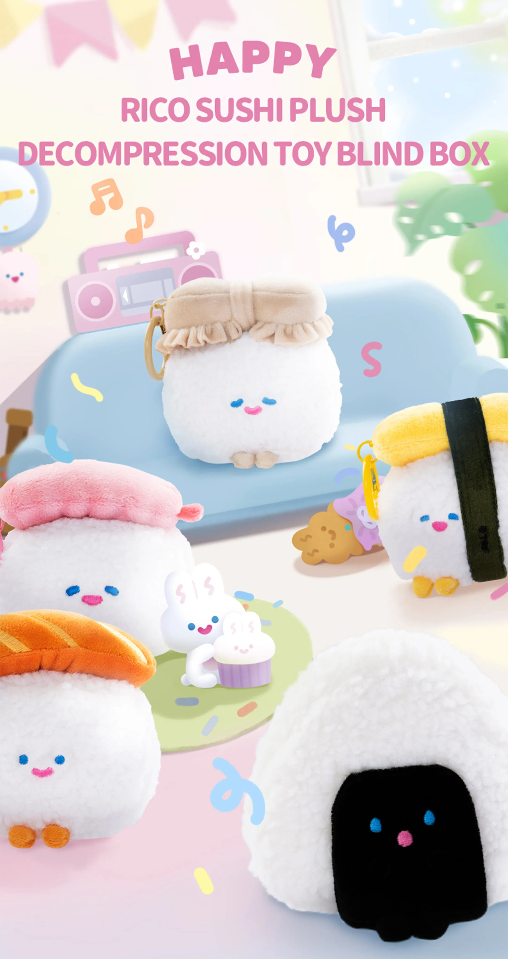 Finding Unicorn - RICO Sushi Plush Home Series Blind Box Finding Unicorn