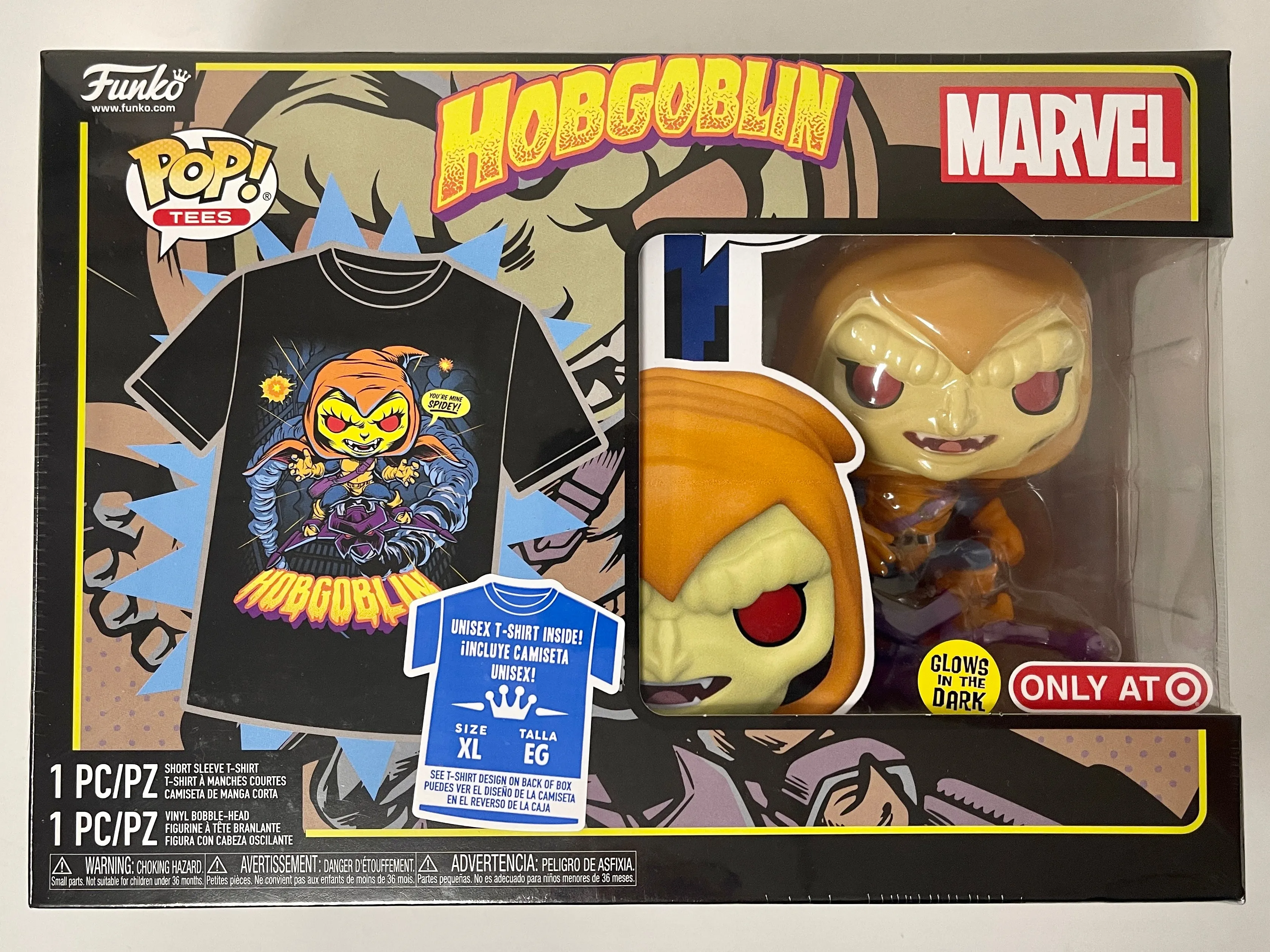 Funko Pop! & XL Tee Hobgoblin #959 Marvel Comics Glow Target 2021 Exclusive