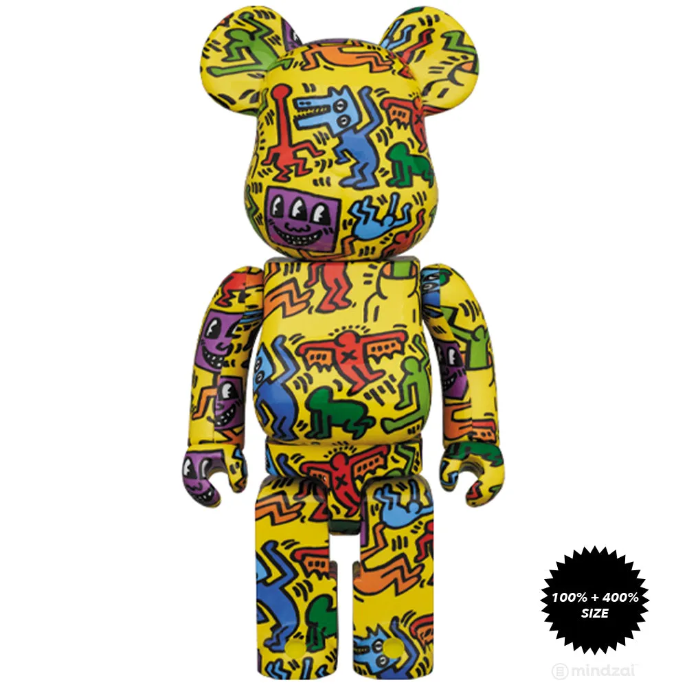 Keith Haring #5 100%   400% Bearbrick Set by Medicom Toy