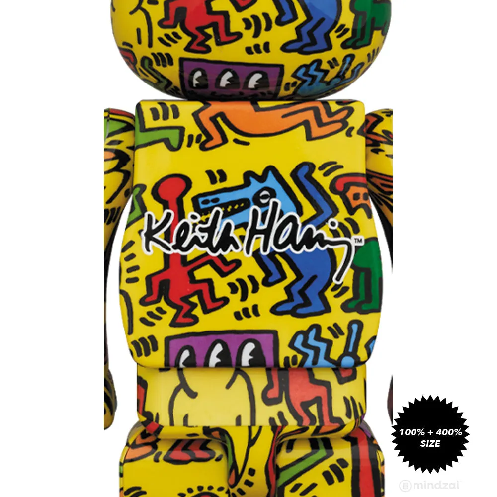 Keith Haring #5 100%   400% Bearbrick Set by Medicom Toy