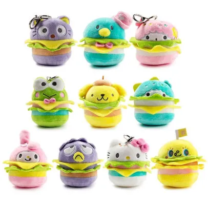 Kidrobot x Hello Sanrio Plush Burger Charm (1 Blind Box)