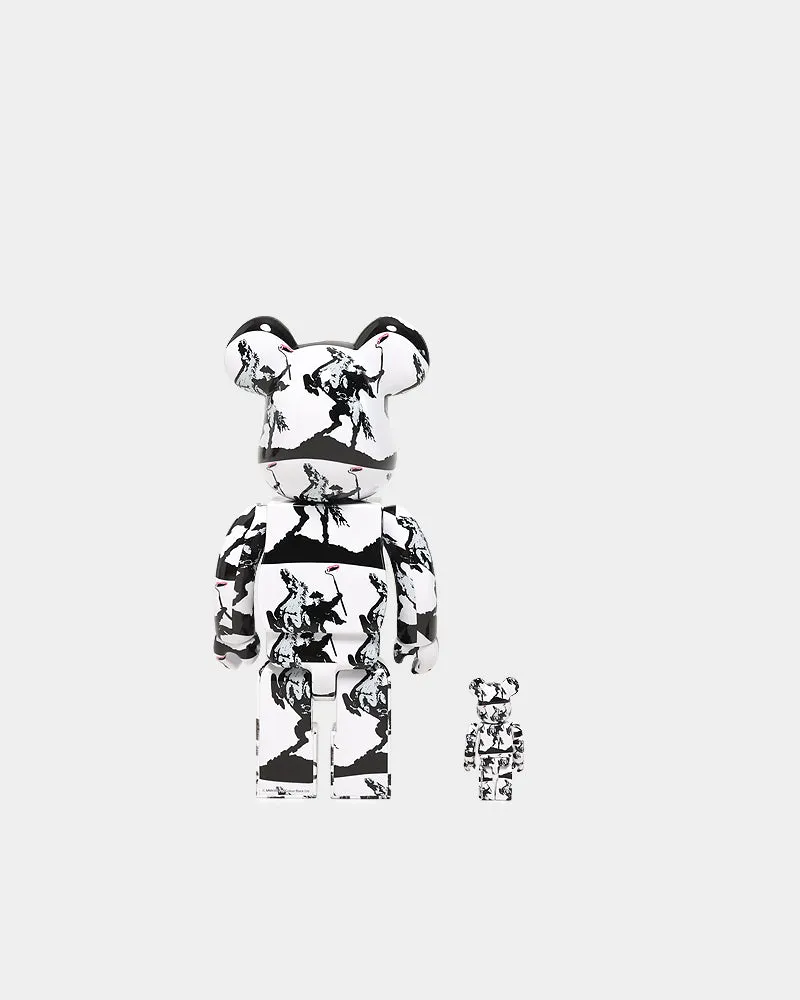 Medicom Toy Be@rbrick X Brandalism Highwayman 100% & 400% Figure Set Grey