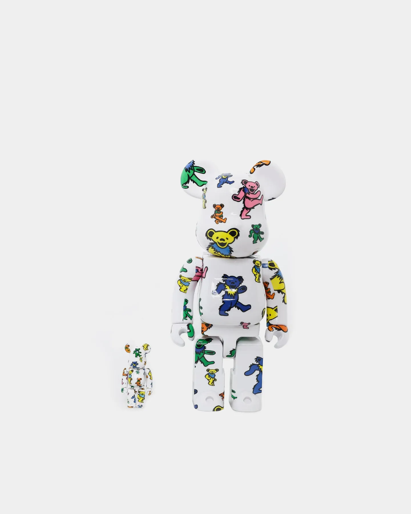 Medicom Toy Be@rbrick X Grateful Dead 100% & 400% Figure Set White