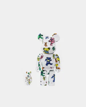 Medicom Toy Be@rbrick X Grateful Dead 100% & 400% Figure Set White