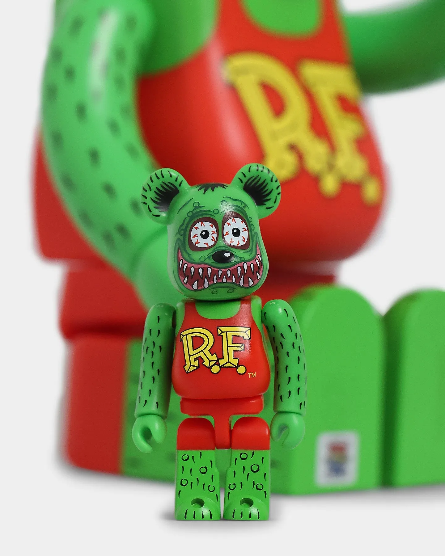 Medicom Toy Be@rbrick X Rat Fink 100% & 400% Figure Set Green