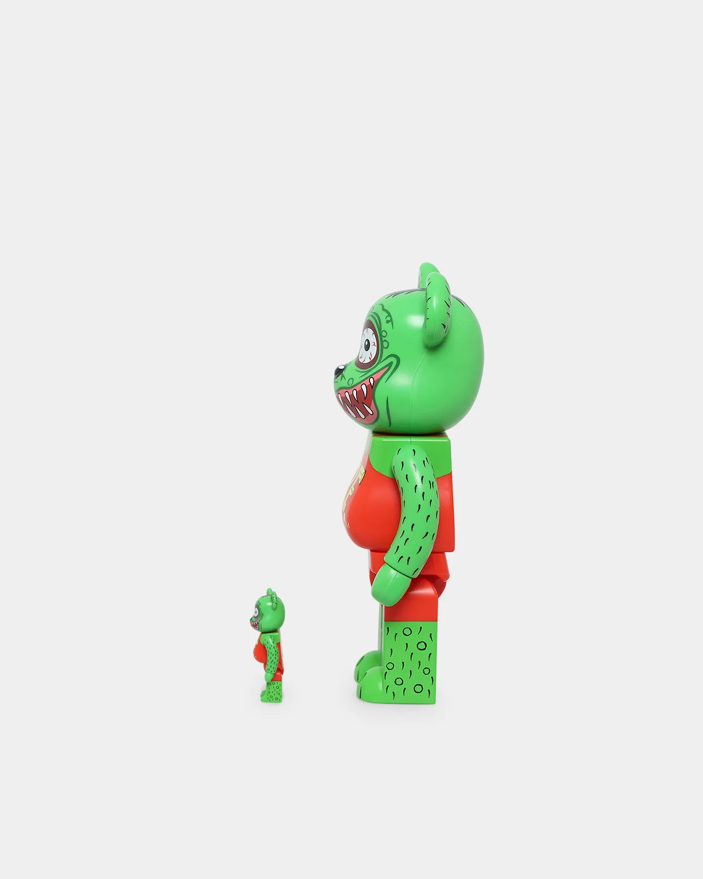 Medicom Toy Be@rbrick X Rat Fink 100% & 400% Figure Set Green