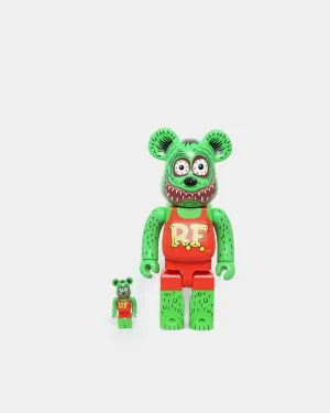 Medicom Toy Be@rbrick X Rat Fink 100% & 400% Figure Set Green