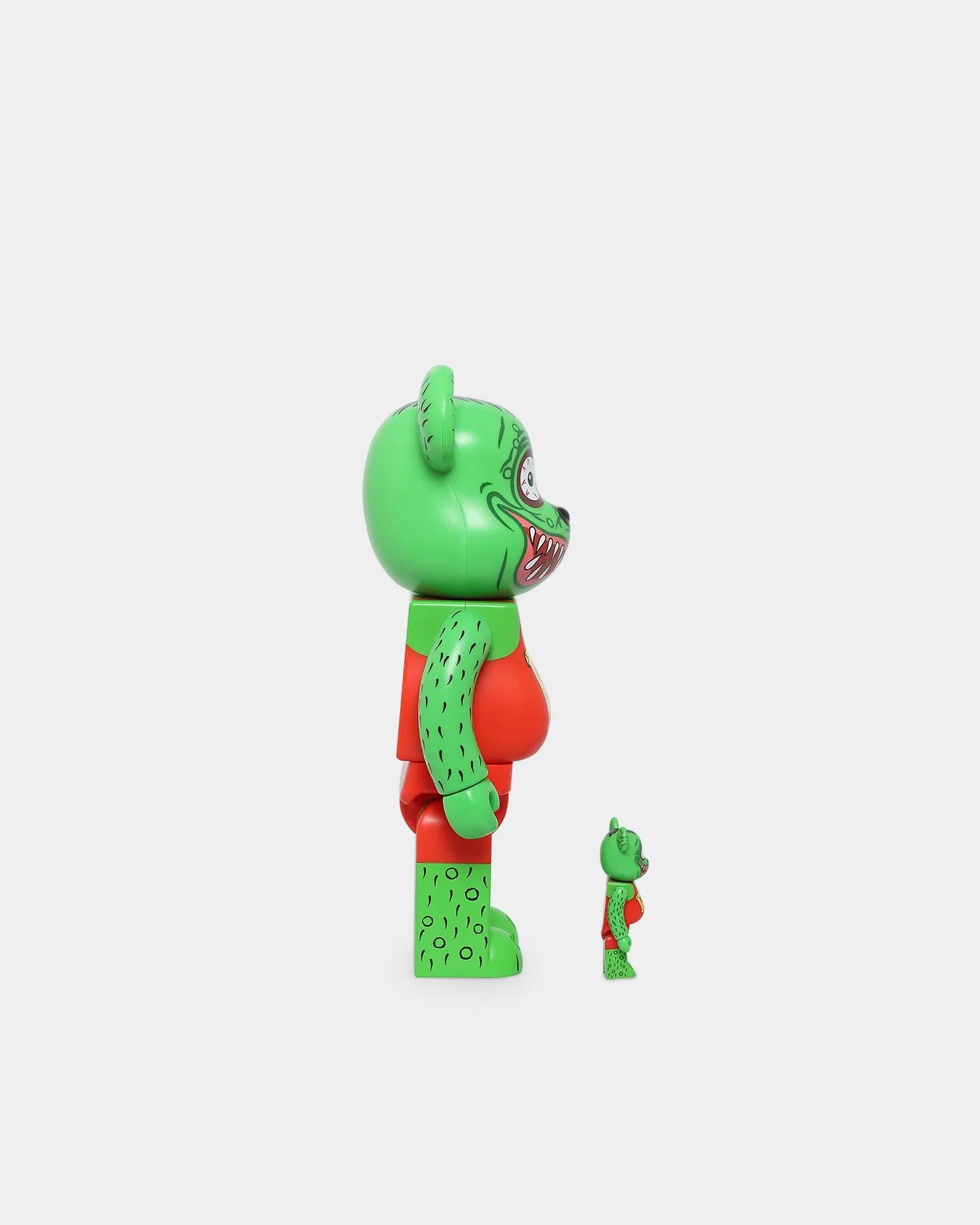 Medicom Toy Be@rbrick X Rat Fink 100% & 400% Figure Set Green
