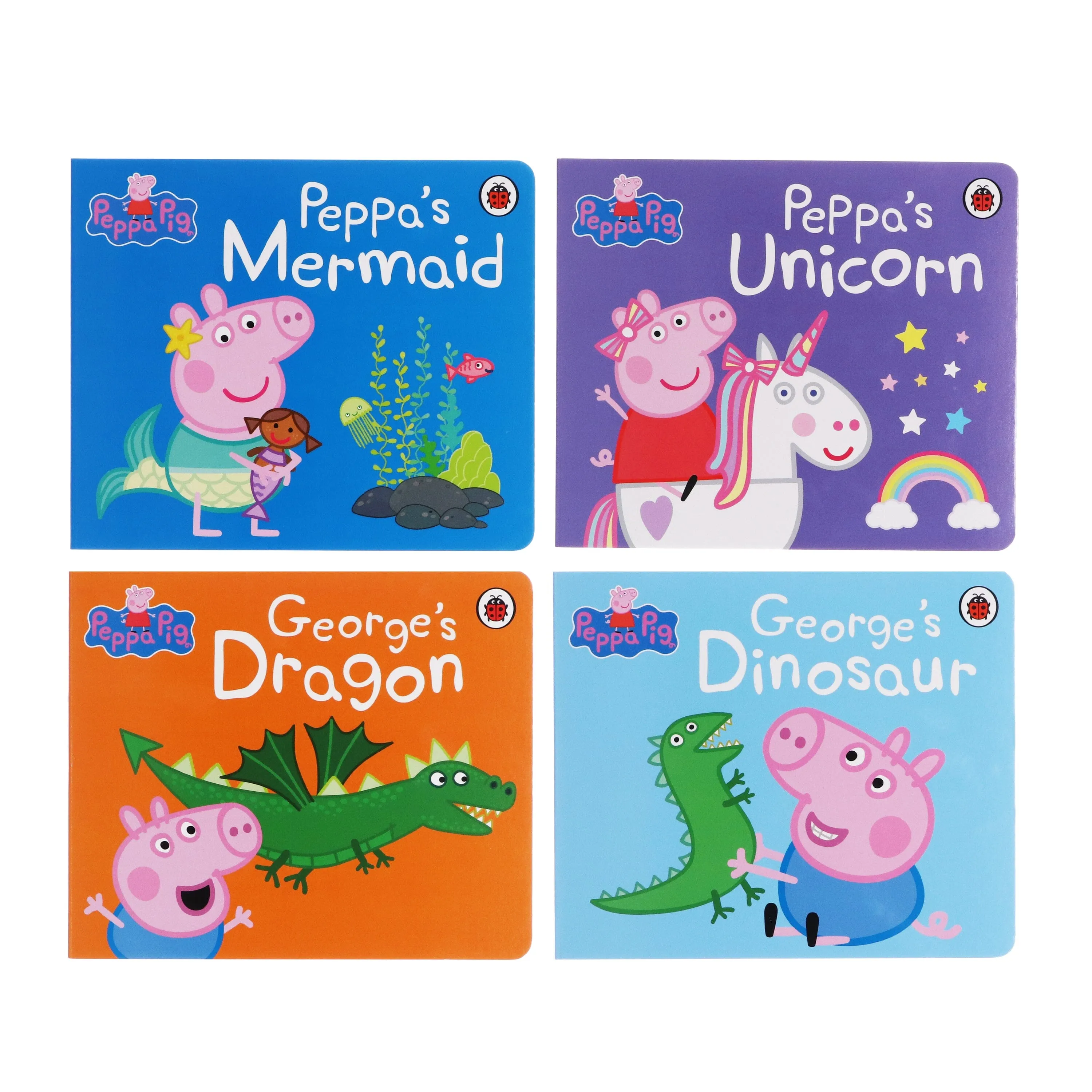 Peppa Pig Magical Creatures By Ladybird 4 Story Books Box Set - Ages 2-5 - Board Book