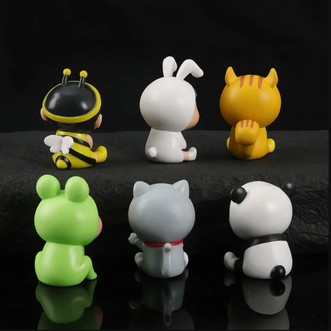Premium Shinchan Collectibles |  Cartoon Collectible [Set of 6 Animal Dress Shin Chan]