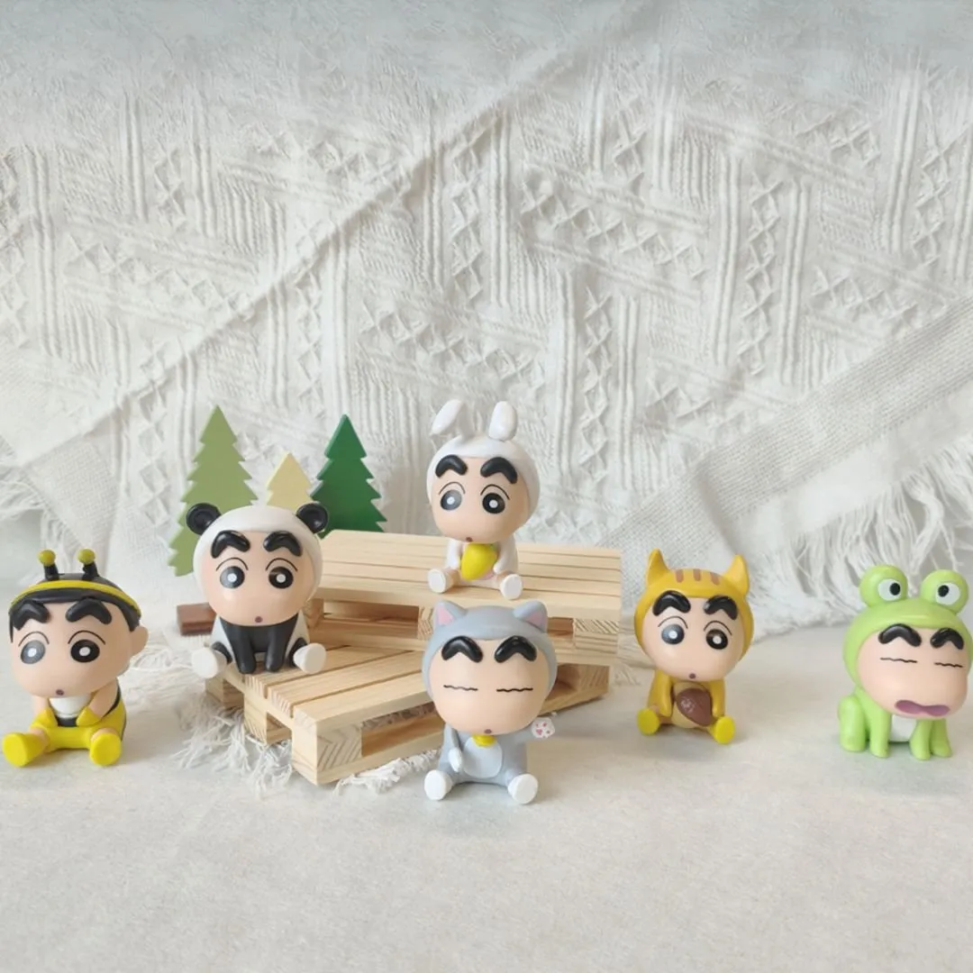 Premium Shinchan Collectibles |  Cartoon Collectible [Set of 6 Animal Dress Shin Chan]