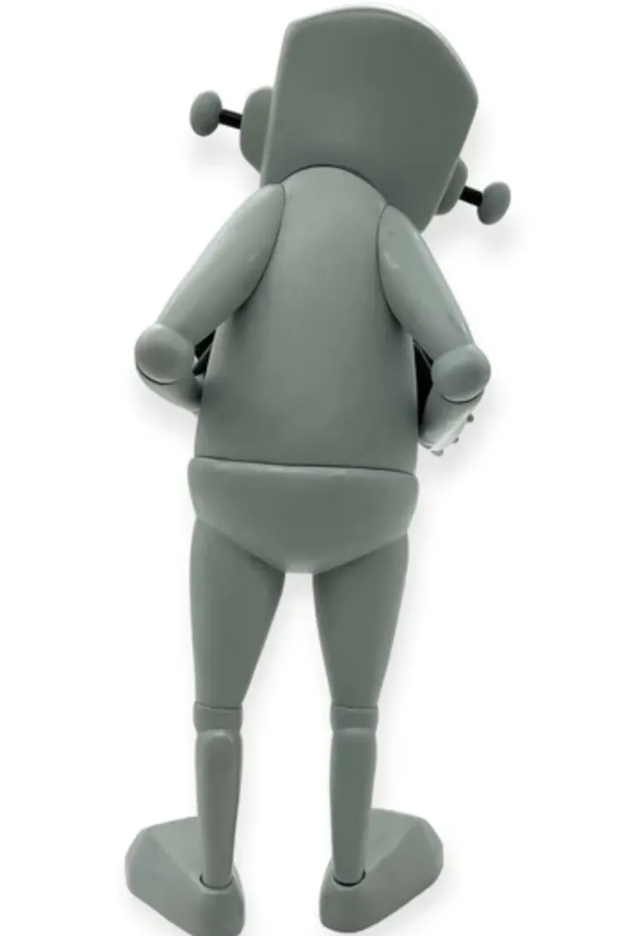 Robot With Heart Black Art Toy by Chris RWK- Robots Will Kill