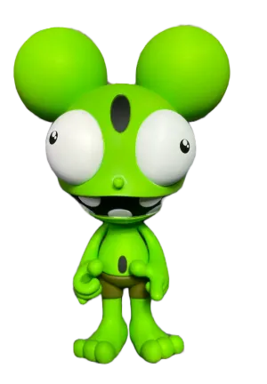 Spacemonkey Classic Green Art Toy by Dalek- James Marshall