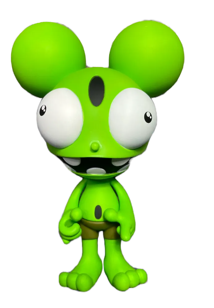 Spacemonkey Classic Green Art Toy by Dalek- James Marshall