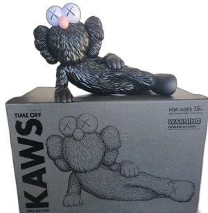 Time Off Black Fine Art Toy by Kaws- Brian Donnelly